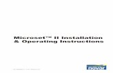 Microset™ II Installation & Operating Instructions The material in this manual is for information purposes only. ... Microset II to view and adjust control parameters in the field