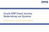 Oracle ERP Cloud Journey Modernising our Systems - … · Oracle ERP Cloud Journey Modernising our Systems ... Management Absence Management ... Oracle Applications. HR Procurement