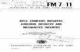 RIFLE COMPANY, INFANTRY, AIRBORNE INFANTRY AND MECHANIZED ...62).pdf · fm 7-11 field mianual no.7 11 i headquarters, department of the army washington 25, d.c. 15 january 1962 rifle