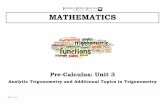 MATHEMATICS - Paterson School District - Paterson, New Jersey -curriculum… curriculum... · 2017-08-29 · MATHEMATICS Pre-Calculus: Unit 3 ... but also deepen their topical and