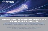 RESEARCH ENGAGEMENT FOR AUSTRALIA · MARCH 2015 The Academy of Technological Sciences and Engineering (ATSE) RESEARCH ENGAGEMENT FOR AUSTRALIA MEASURING RESEARCH ENGAGEMENT BETWEEN