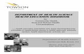 DEPARTMENT OF HEALTH SCIENCE HEALTH EDUCATION HANDBOOK · DEPARTMENT OF HEALTH SCIENCE HEALTH EDUCATION HANDBOOK ... rights and responsibilities, ... elevate and ennoble