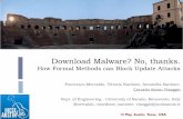 Download Malware? No, thanks. - FormaliSE · Download Malware? No, thanks. How Formal Methods can Block Update Attacks Francesco Mercaldo, Vittoria Nardone, Antonella Santone, Corrado