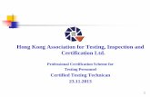 Hong Kong Association for Testing, Inspection and ... · Hong Kong Association for Testing, Inspection and Certification Ltd. ... Certification Handbook for the sub- ... Kjeldahl