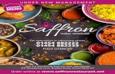 MENU Saffron · Chef’s Specialities Tandoori Dishes A style of cooking origination in the North West Frontier applied to chicken, lamb, prawn, fish or nan bread.
