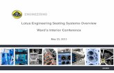 Lotus Engineering Seating Systems Overview …insidepenton.com/waw/GregoryPeterson-Lotus.pdfLotus Engineering Seating Systems Overview Ward’s Interior Conference May 22, 2013 2 lotuscars.com/engineering