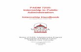 PADM 7210: INTERNSHIP IN PUBLIC ADMINISTRATION · Preface This manual is as ... A. PADM 7210, Internship in Public Administration ... contact report will be completed by the Internship
