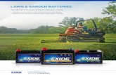 LAWN & GARDEN BATTERIES - Exide Exide... · Now with even more power and broader application coverage › Design provides higher CCA ratings for even more power › New flat-top design