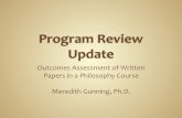 Outcomes Assessment of Written Papers in a Philosophy ... · postings, and term papers. ... Crito, or reflecting on The Bacchae, Cornel ... section paper could have made more clear