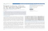 Brugada Syndrome: A Review of Peri-operative … · Central International Journal of Clinical Anesthesiology. Cite this article: Smith D, Martz DG (2014) Brugada Syndrome: A Review
