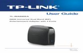 TL-WA890EA - TP-Link · TL-WA890EA N600 Universal Dual Band WiFi Entertainment Adapter with 4 Ports without any explanations. Parameters provided in the pictures are just references