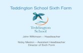 Teddington School Sixth Formfluencycontent2-schoolwebsite.netdna-ssl.com/FileCluster/... · A2 Results at or above target ... their learning at Teddington School Sixth Form. ... Biology
