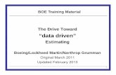 2-27-13 The Drive Toward Data Driven Estimating Update …€¦ · The Drive Toward “data driven” Estimating ... and documenting our basis of estimates ... developing an accurate