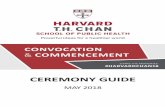 CEREMONY GUIDE - cdn1.sph.harvard.edu four main graduation week events: Awards Presentation and Celebration - Tuesday, ... a student speech by Jamison Langguth, ... doctoral candidates.