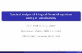 Spectral analysis of integrodifferential equations arising in ...otind/downloads/Slides/RautianVlasov.pdf · Spectral analysis of integrodi erential equations arising in viscoelasticity