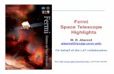 Fermi Space Telescope Highlights - Istituto Nazionale di ...scineghe2010.ts.infn.it/allegati/talks/WednesdaySept8/02_Atwood.pdf · Fermi Space Telescope Highlights ... Time from end