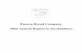 Panera Bread Company 2004 Annual Report to Stockholders · brings selections from the Panera Bread menu and the Panera experience off-site in attractive packaging for business ...