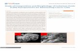 Study of Composition and Morphology of Cadmium Oxide …medcraveonline.com/JNMR/JNMR-02-00042.pdf · 2018-06-02 · Journal of Nanomedicine Research Study of Composition and Morphology