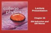 Lecture Presentation 25-10 Chapter 25 Preview Stop to Think A microwave oven uses 2.4 GHz electromagnetic waves. A cell phone uses electromagnetic waves at a slightly lower 1.9 GHz