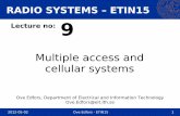 RADIO SYSTEMS – ETIN15 Lecture no: 9 · 2012-05-02 Ove Edfors - ETIN15 1 Ove Edfors, Department of Electrical and Information Technology Ove.Edfors@eit.lth.se RADIO SYSTEMS –