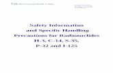 Safety Information and Specific Handling Precautions for ... · and Specific Handling. Precautions for Radionuclides ... safety information and specific handling precautions ... Data
