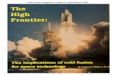 Cold Fusion Magazine, Issue 3, July/August 1994 Space.pdf · Many Other advanced propulsion concepts have been put forth in ... These cold fusion space technologies Will ... be applied