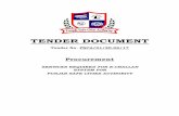 TENDER DOCUMENT - psca.gop.pk · required to collect a Challan Form from the Associate Procurem ent officer , ... the provisions of this tender document Clause regarding ... CHALLAN