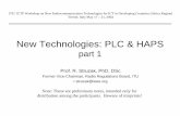 part 1 - Wireless | T/ICT4D Labwireless.ictp.it/ITU_workshop/lectures/struzak/NewTechPLC-HAPS-1.pdf · ITU/ ICTP Workshop on New Radiocommunication Technologies for ICT in Developing