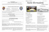 Iglesia Catolica April 15 2018 Saint Bernadettemyplace.frontier.com/~st_bernadette/bulletins/Bulletin...Saint Bernadette Catholic Church Butner, NC 27509 Reverend Marcos León Padreleon96@gmail.com