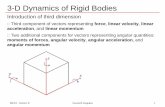3-D Dynamics of Rigid Bodies Notes/ME101-Lecture37-KD.pdf · 3-D Dynamics of Rigid Bodies ... Rotation of solid rotor with black particles ... Solution Axes x, y, z with unit vectors
