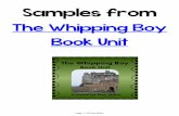 The Whipping Boy Book Unit - Book Units Teacherbookunitsteacher.com/reading_whippingboy/whippingboysample.pdf · spank – whipping 4. Answers will vary 5. Prince Brat wanted the