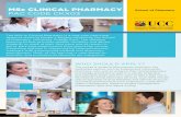 MSc CLINICAL PHARMACY School of Pharmacy PAC … · Pharmacotherapy I Gastrointestinal ... Paediatrics, the elderly, critical care (including surgery), dermatological disorders, ...