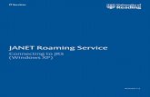JANET Roaming Service - reading.ac.uk file3.1 What the JANET Roaming Service can offer you 4 3.2 Roaming AUP 4 4. Your roaming ... 5. How to locate JRS guest network services 6 6.
