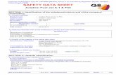 SAFETY DATA SHEET - Q8 Aviation Fuel Jet A-1 & F34 SAFETY DATA SHEET Product name Aviation Fuel Jet A-1 & F34 Conforms to Regulation (EC) No. 1907/2006 ... (H2S) gas may accumulate