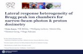 Lateral response heterogeneity of Bragg peak ion … response heterogeneity of Bragg peak ion chambers for narrow-beam photon & proton dosimetry 1,2Peter Kuess , 3Till Böhlen 1,2Wolfgang