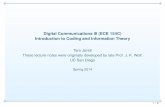 Digital Communications III (ECE 154C) Introduction to ...circuit.ucsd.edu/~yhk/ece154c-spr15/LectureNotes00.pdf · 1 / 8 Digital Communications III (ECE 154C) Introduction to Coding