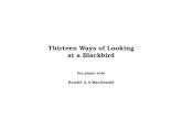 Thirteen Ways of Looking at a Blackbird - RMacD.com · MacDonald: Thirteen Ways of Looking at a Blackbird – 5 Wallace Stevens Ronald MacDonald (1879-1955) (1989-) Moderato ( = 54)