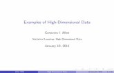 Examples of High-Dimensional Data - Rice Universitygallen/examples_high_dim_data.pdf · Examples of High-Dimensional Data Genevera I. Allen Statistical Learning: High-Dimensional