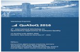 Workshop Preprints QuASoQ 2016 - SWC Preprints QuASoQ 2016. 4. th. International Workshop on Quantitative Approaches to Software Quality. ... Richa Awasthy, Shayne Flint and Ramesh