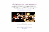 INFORMATION FOR TEACHERS - Sierra Vista Symphonysierravistasymphony.org/wp-content/uploads/2014/09/... · INFORMATION FOR TEACHERS THE STUDENT CONCERT ... Select the parts of the