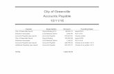 City of Greenville Accounts Payable 10/11/16382DB13D-0E42-49D4-A2B1... · CITY OF GREENVILLE Unpaid Invoice Report Page: 1 ... Total CVS CAREMARK CORP: ... 100416 1 RT 127 I70 TIF