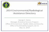 2014 Environmental/Radiological Assistance Directory … · 2014-06-03 · 2014 Environmental/Radiological Assistance Directory George E. Detsis ... Audit Program (DOECAP) ... •MAPEP