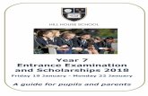 Year 7 Entrance Examination - Hill House School · Year 7 Entrance Examination and Scholarships 2018 ... The following system will be used: 1) The candidate should deliver a portfolio