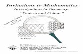 Invitations to Mathematics - cemc.uwaterloo.ca€¦ · Invitations to Mathematics Investigations in Geometry: “Pattern and Colour” An activity of The CENTRE for EDUCATION in MATHEMATICS