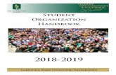 2018-2019 - csus.edu State University, SacramentoStudent Organization Handbook Student Organization Handbook 2018-2019