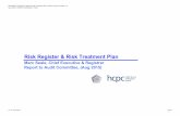 Risk Register & Risk Treatment Plan - HCPC · Risk Register & Risk Treatment Plan ... Appendix ii HCPC Risk Matrix 25 ... 17.19 Loss of ISO27001 certification Add new risk post certification