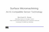 Surface Micromachining - Hot Chips · Surface Micromachining IC fabrication technology: – electronics – mechanics (processing on chip surface) ⇒Micro-Electro-Mechanical System