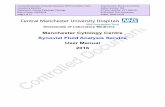 Manchester Cytology Centre Synovial Fluid Analysis Service ... fluid user manual 2016.pdf · Liaison Service on 0161 276 8686 or pals@cmft.nhs.uk . Manchester Cytology Centre 1st