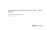 NetIQ Certificate Server Administration Guide Administration Guide describes the functionality of NetIQ Certificate Server, how to set it up, and how to manage it. This book also provides