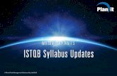 WELCOME TO PLANIT’S ISTQB Syllabus Updates · International Software Testing Qualifications Board Local LinkedIn Community: Planit Software Testing – Australia & New Zealand Networks